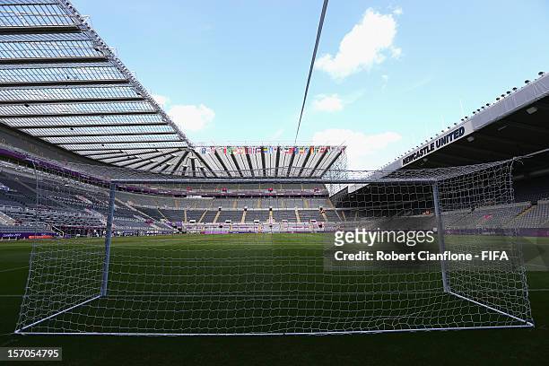General view of the stadium prior to the Women's Football Quarter Final match between United States and New Zealand, on Day 7 of the London 2012...