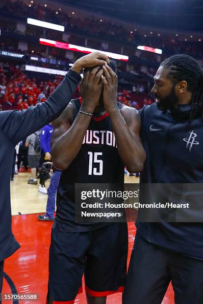 Capela Houston Rockets Houston Rockets center Clint Capela is consoled by Houston Rockets ...