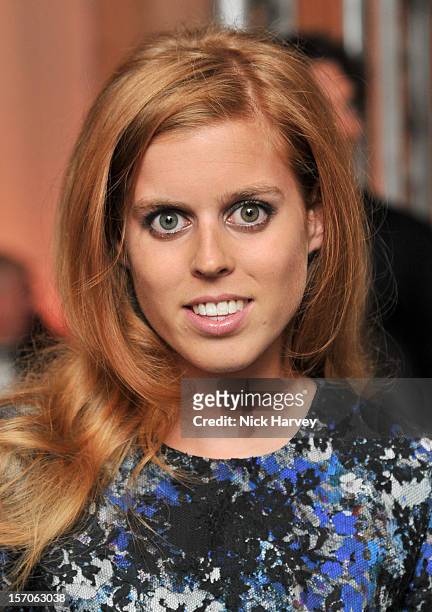 Princess Beatrice attends the British Fashion Awards 2012>> at The Savoy Hotel on November 27, 2012 in London, England.