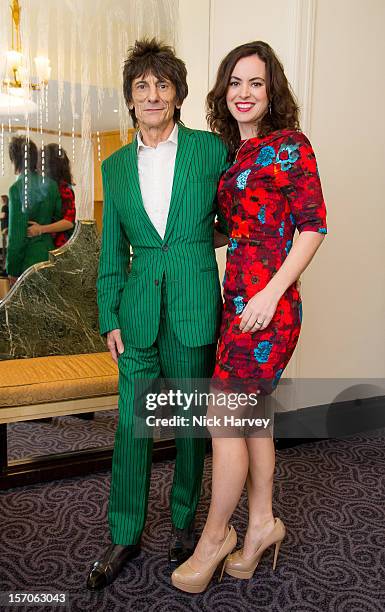 Ronnie Wood and Sally Humphreys attend the British Fashion Awards 2012 at The Savoy Hotel on November 27, 2012 in London, England.