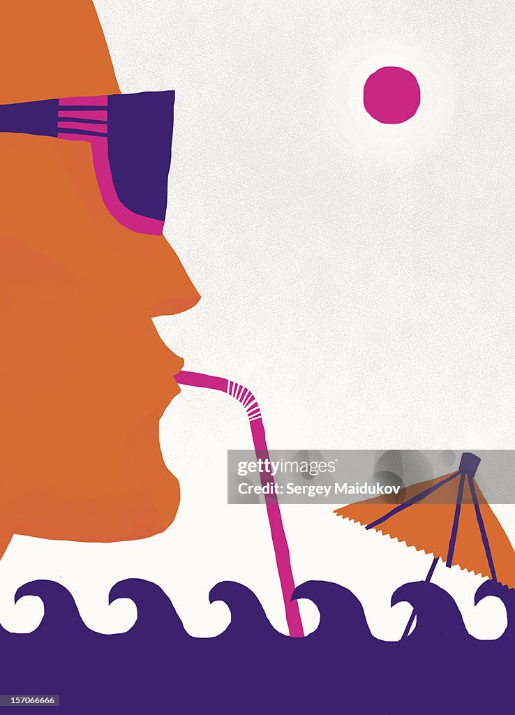 The man drinking the sea