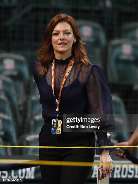 Texas Rangers Field Reporter Field Reporter Julia Morales Photos and Premium High Res Pictures ...