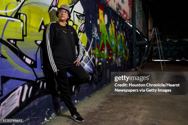 Erika Martinez, who is a competitive B-Girl, a breakdancer who started the collective BGirl City here in Houston to promote and empower female break...