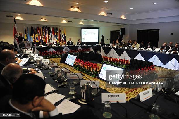 General view of the 52 Inter-American Drug Abuse Control Commission meeting in San Rafael, Heredia province, Costa Rica, on November 28, 2012. AFP...