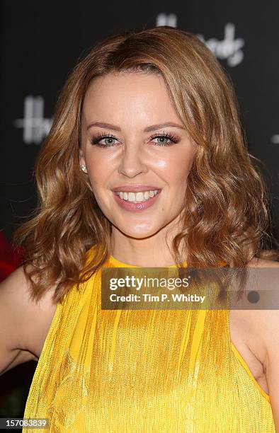 Kylie Minogue attends a photocall to launch her new book 'Kylie/Fashion' at Harrods on November 28, 2012 in London, England.