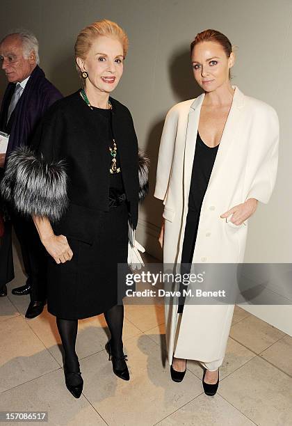 Carolina Herrera and Stella McCartney attend a private view of 'Valentino: Master Of Couture', exhibiting from November 29th, 2012 - March 3 at...