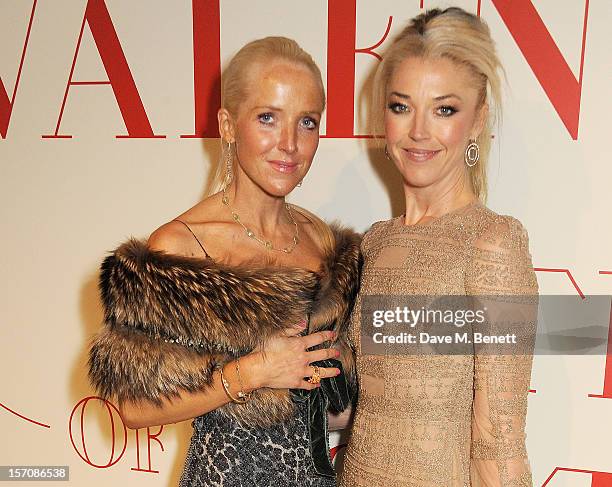 Claire Beckwith and Tamara Beckwith attend a private view of 'Valentino: Master Of Couture', exhibiting from November 29th, 2012 - March 3 at...