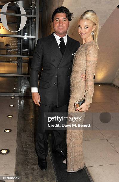 Giorgio Veroni and Tamara Beckwith attend a private view of 'Valentino: Master Of Couture', exhibiting from November 29th, 2012 - March 3 at Somerset...