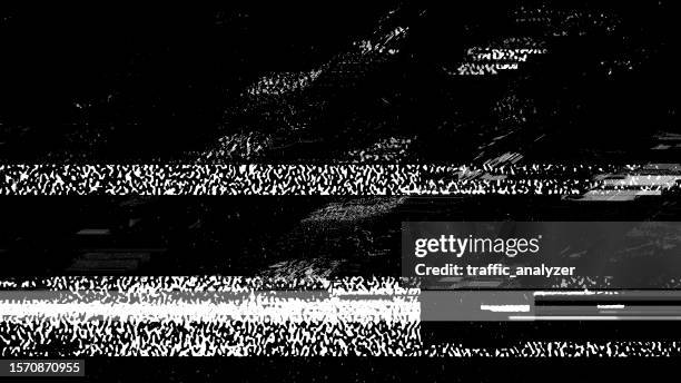 monochrome glitch background - tv static stock illustrations