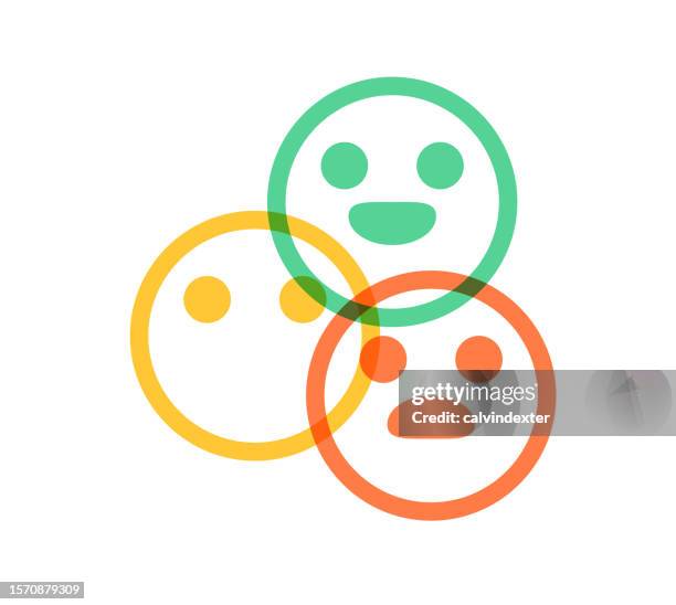 cute emoticons - negative feedback stock illustrations