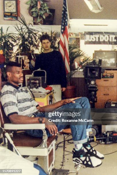 Award-winning professional NBA basketball player David Robinson of the San Antonio Spurs and a member of the 1992 US Olympic "Dream Team" that won...