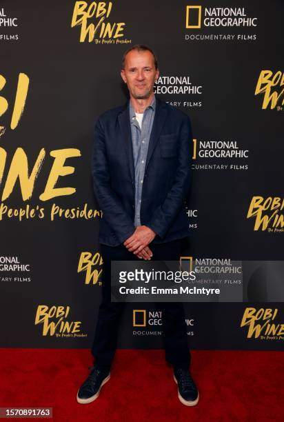 John Battsek attends the Los Angeles Premiere Of National Geographic Documentary Films' "Bobi Wine: The People's President” at Wallis Annenberg...