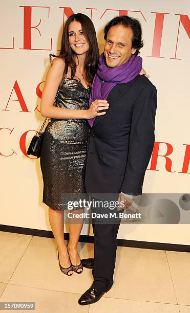 Kim Johnson and Arun Nayar attend a private view of 'Valentino: Master Of Couture', exhibiting from November 29th, 2012 - March 3 at Somerset House...