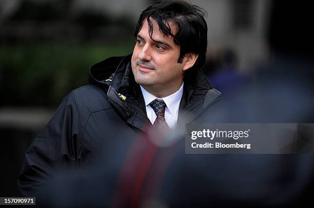 Paul Ceglia, indicted on charges of mail fraud and wire fraud, exits federal court in New York, U.S., on Wednesday, Nov. 28, 2012. Ceglia pleaded not...