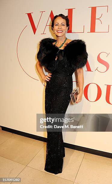 Andrea Dellal attends a private view of 'Valentino: Master Of Couture', exhibiting from November 29th, 2012 - March 3 at Somerset House on November...