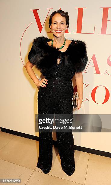 Andrea Dellal attends a private view of 'Valentino: Master Of Couture', exhibiting from November 29th, 2012 - March 3 at Somerset House on November...