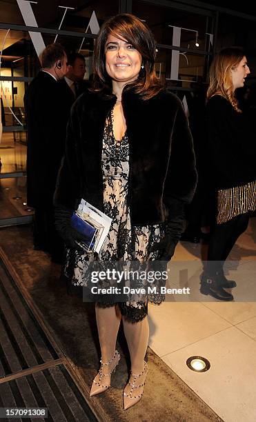 Daniella Helayel attends a private view of 'Valentino: Master Of Couture', exhibiting from November 29th, 2012 - March 3 at Somerset House on...