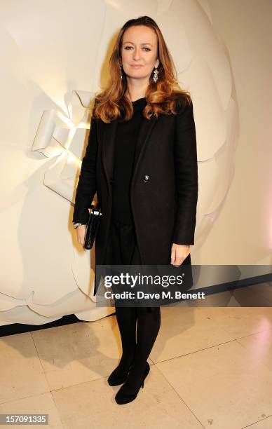 Lucy Yeomans attends a private view of 'Valentino: Master Of Couture', exhibiting from November 29th, 2012 - March 3 at Somerset House on November...