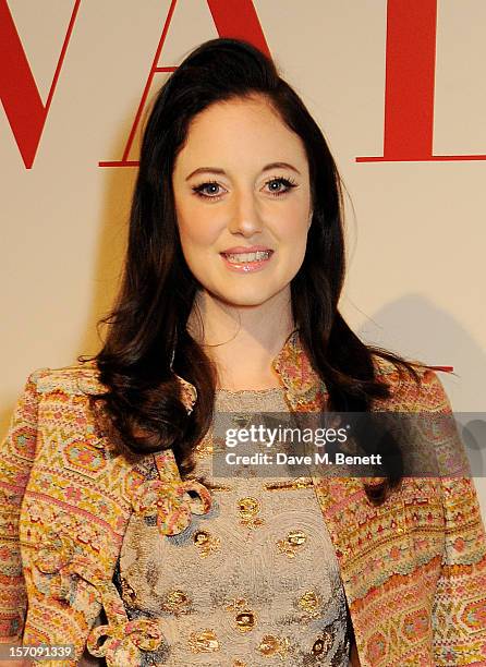 Andrea Riseborough attends a private view of 'Valentino: Master Of Couture', exhibiting from November 29th, 2012 - March 3 at Somerset House on...