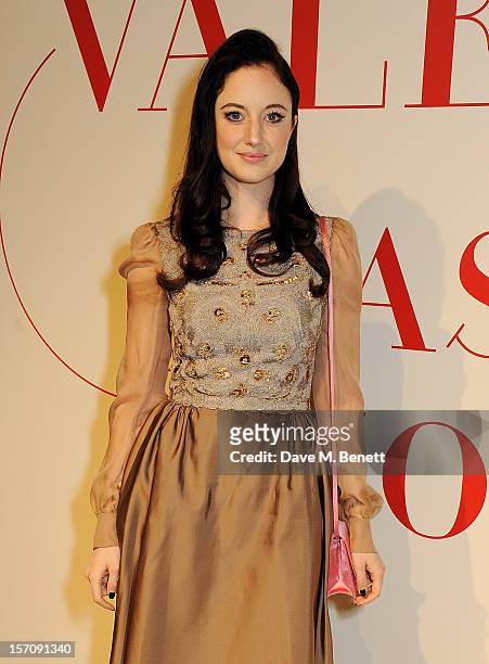 Andrea Riseborough attends a private view of 'Valentino: Master Of Couture', exhibiting from November 29th, 2012 - March 3 at Somerset House on...