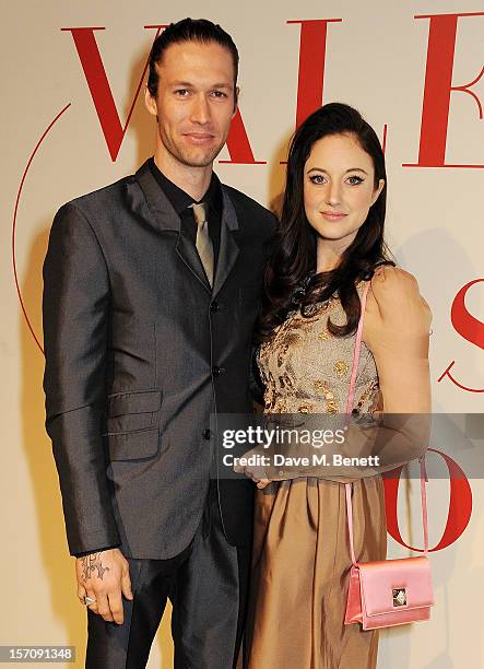 Joe Appel and Andrea Riseborough attend a private view of 'Valentino: Master Of Couture', exhibiting from November 29th, 2012 - March 3 at Somerset...