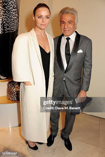 Stella McCartney and Giancarlo Giammetti attend a private view of 'Valentino: Master Of Couture', exhibiting from November 29th, 2012 - March 3 at...