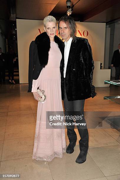 Kristen McMenamy and Ivor Braka attends the VIP view of Valentino: Master of Couture at Embankment Gallery on November 28, 2012 in London, England.