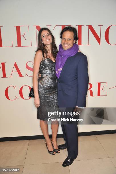 Kim Johnson and Arun Nayar attends the VIP view of Valentino: Master of Couture at Embankment Gallery on November 28, 2012 in London, England.