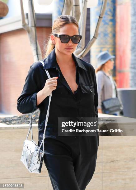 Chrissy Teigen is seen on August 01, 2023 in Los Angeles, California.