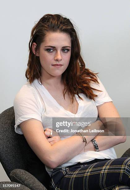 Actress Kristen Stewart attends The Variety Studio: Awards Edition held at a private residence on November 28, 2012 in Los Angeles, California.