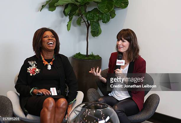 Actresses Lorraine Toussaint and Rosemarie DeWitt attend The Variety Studio: Awards Edition held at a private residence on November 28, 2012 in Los...