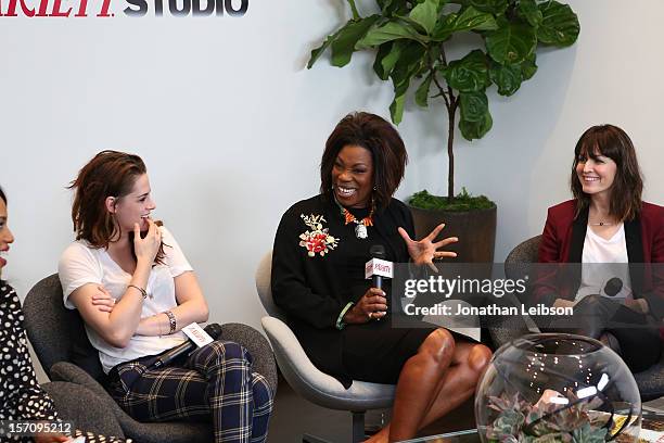 Actresses Kristen Stewart, Lorraine Toussaint and Rosemarie DeWitt attend The Variety Studio: Awards Edition held at a private residence on November...