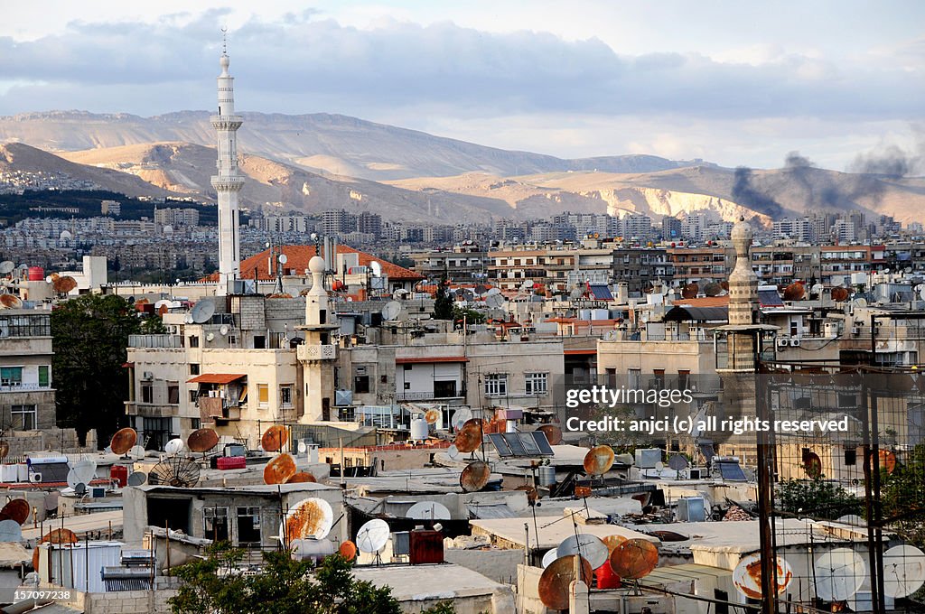 Rooftops in Damascus, Syria