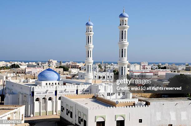 view from sineslah fort in sur, oman - オマーン ストックフォトと画像