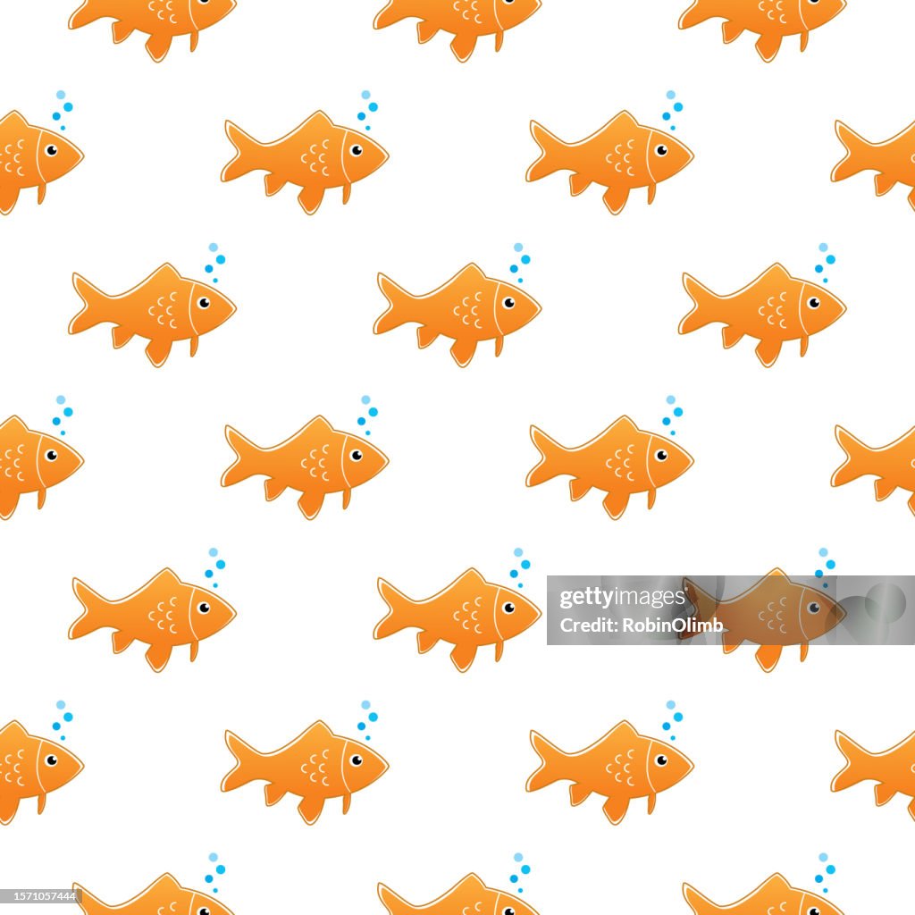 Simple Gold Fish Pattern Goldfish Seamless Pattern High-Res Vector Graphic - Getty Images