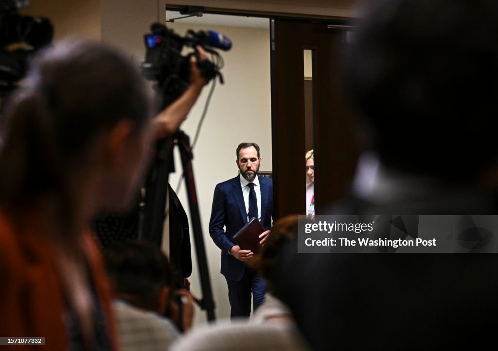 WASHINGTON, DC - AUGUST 1: Special Counsel Jack Smith arrives t