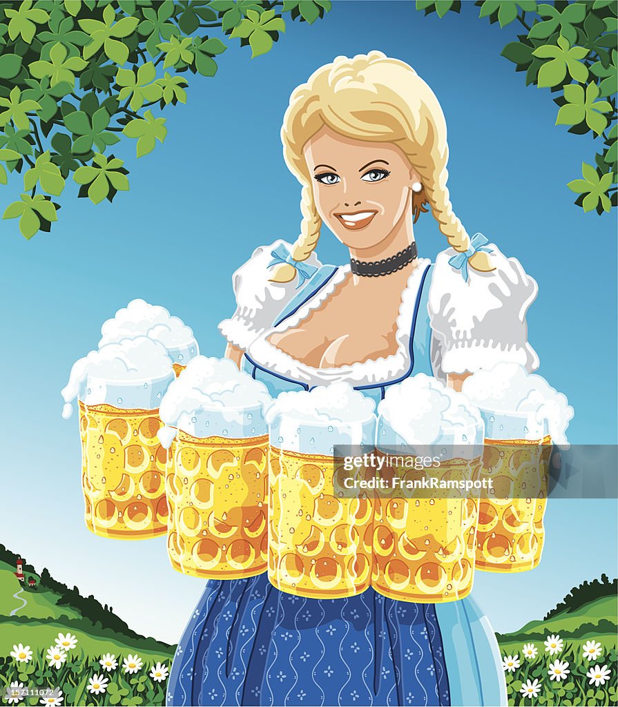 Bier Oktoberfest Waitress