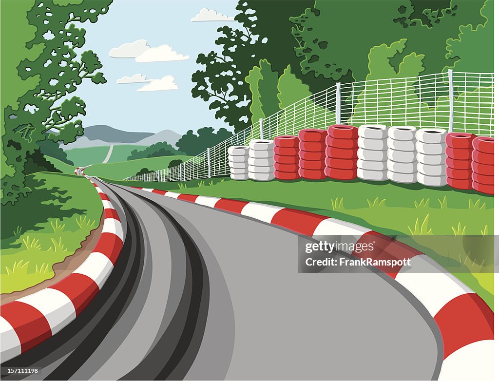 Fast Racetrack Vector Car Racetrack High-Res Vector Graphic - Getty Images