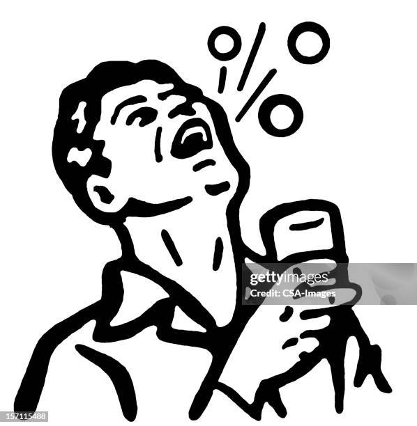 man gargling - man gargling mouthwash stock illustrations