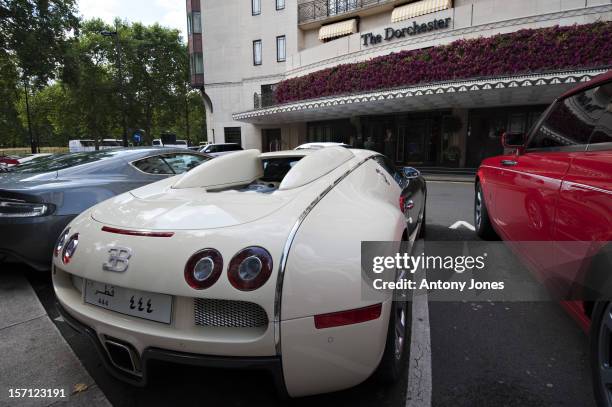 Guests At The Dorchester Hotel In London From The Gulf States And The Middle East Park There Multi Million-Pound Supercars Outside The Hotel.The...