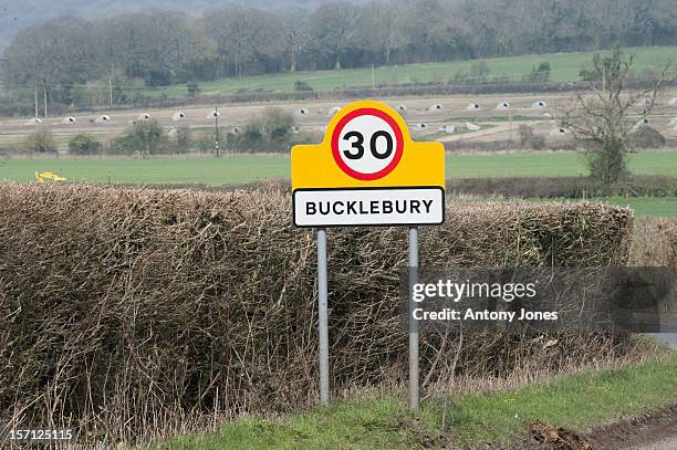 General View Of Road Signs In The Village Of Bucklebury, Berkshire, The Home Of Kate Middleton'S Parents Michael And Carole Middleton.