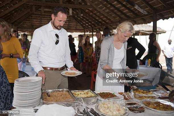 His Royal Highness Crown Prince Haakon And Her Royal Highness Crown Princess Mette-Marit Visit A Small Village In The Mfantsiman District, Central...