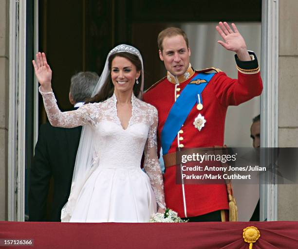 Prince William And His Wife Kate Middleton, Who Has Been Given The Title Of The Duchess Of Cambridge, On The Balcony Of Buckingham Palace, London,...