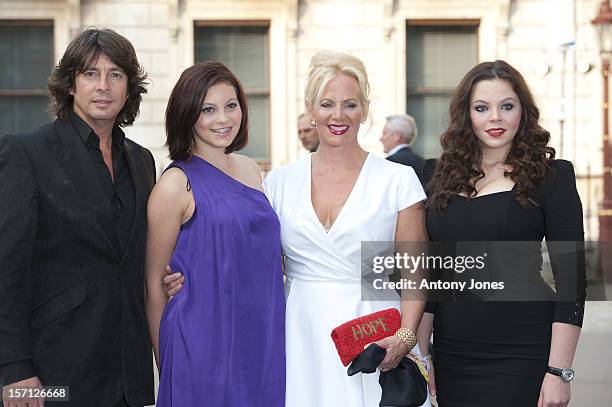 Laurence Llewelyn-Bowen, His Wife, And Their Two Daughters, Cecile And Hermione Attend The Royal Academy Of Arts' Summer Exhibition Preview Party At...