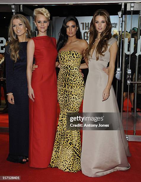 Roberta Howett, Aimee Kearsley, Anara Atanes And Jessica Martin Of Girl Group Fanfair Attend The World Premiere Of 'The Girl With The Dragon Tattoo'...