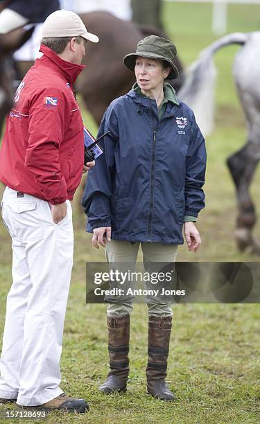 Princess Anne And Peter Phillips At The British Festival Of Eventing At Gatcombe Park Gloucestershire..