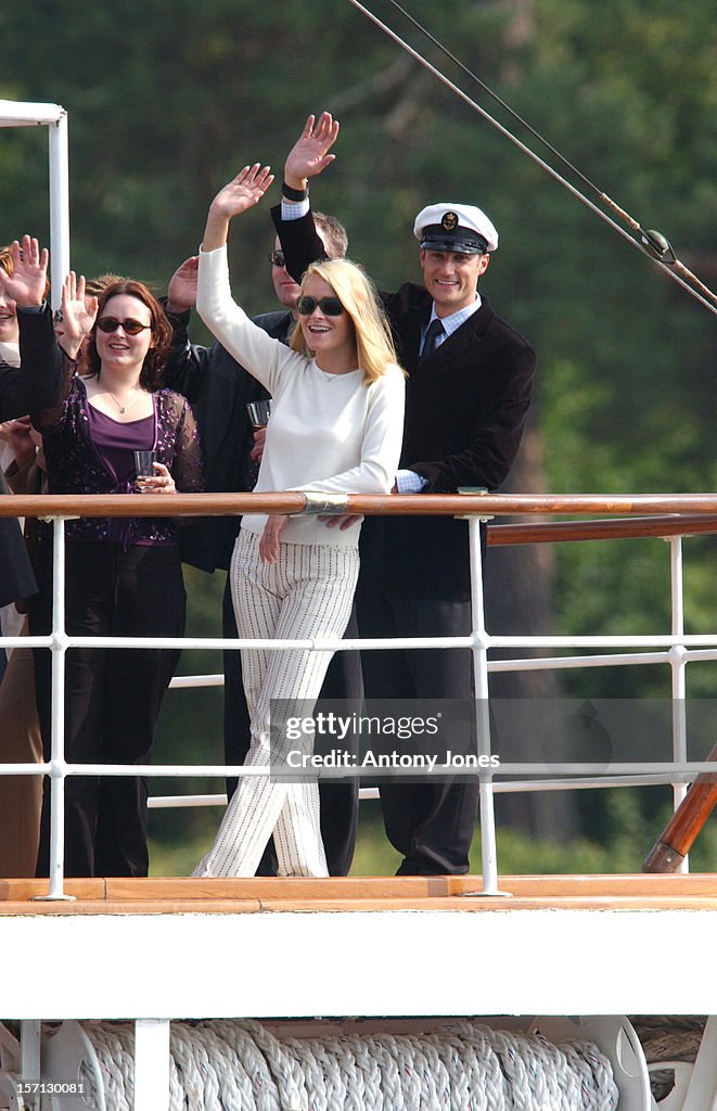 Boat Trip Before The Wedding Of Crown Prince Haakon Of Norway