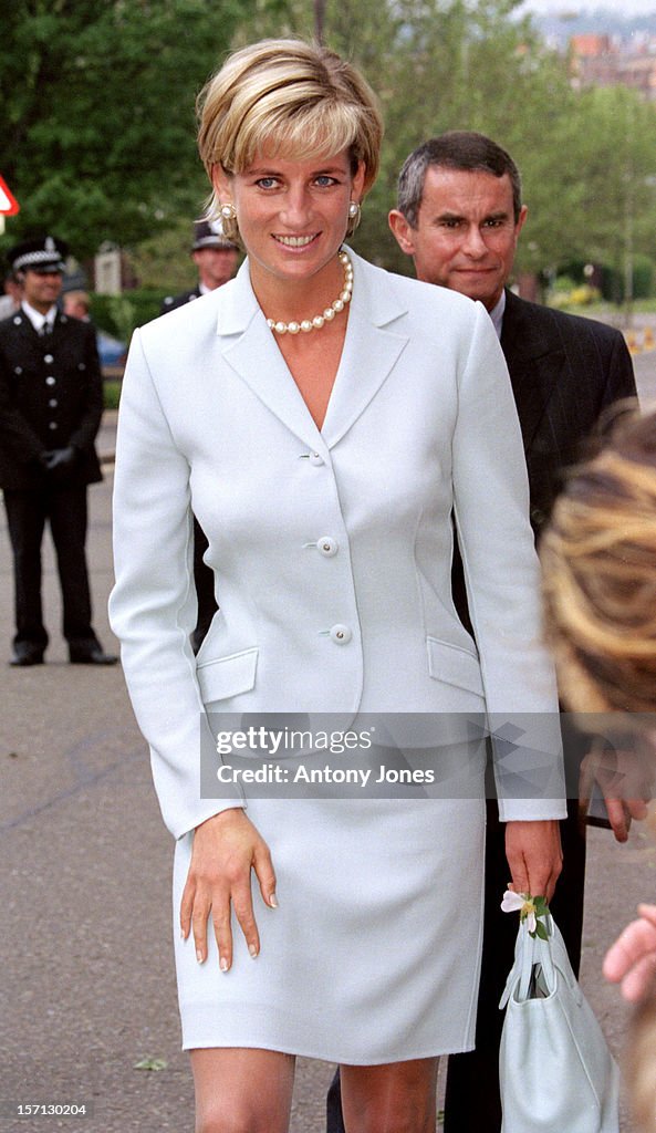 Diana, Princess Of Wales Opens The Richard Attenborough Centre For