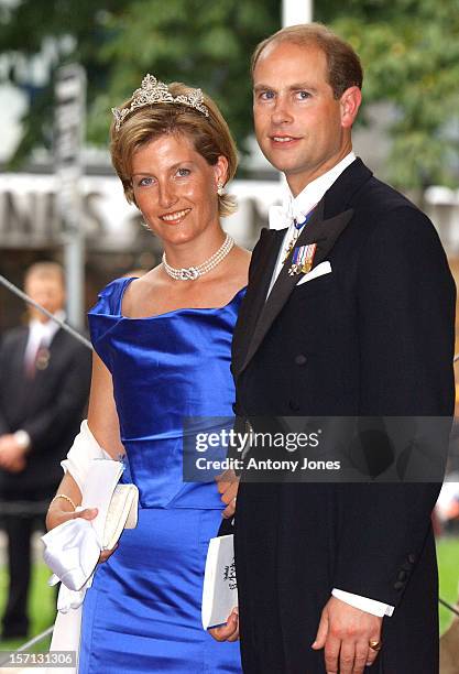 The Earl And Countess Of Wessex Attend The Wedding Of Crown Prince Haakon Of Norway And Mette-Marit In Oslo.