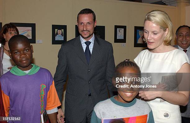 Crown Prince Haakon & Crown Princess Mette-Marit Of Norway'S Visit To Mozambique. Opening Of An Exhibition "Orphan Voices" At Centro De Estudos...